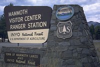 Sign at Mammoth Ranger Station and Visitor Center
