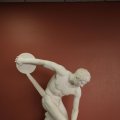 IMG_0267: Discus thrower sculpture in Rains Gym