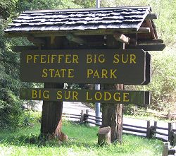 Big Sur lodging and camping: Pfeiffer Big Sur State Park