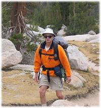 John backpacking in Yosemite National Park