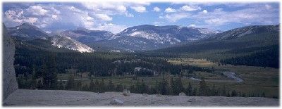Yosemite high country: looking east across Tuolumne Meadows